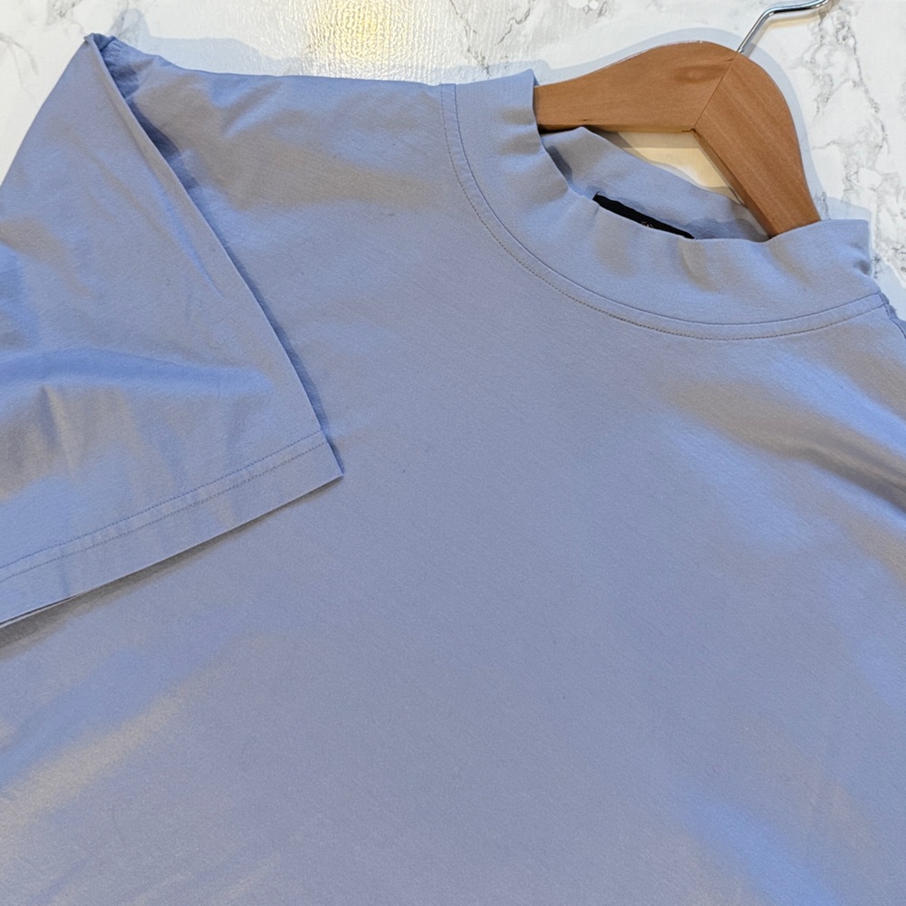 Bugatchi Vomo Men’s Egyptian Cotton T-Shirt – Soft Blue – Size L